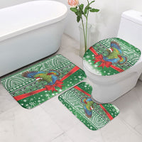 New Zealand Kea Bird Christmas Bathroom Set Maori Inspired Knitted Patterns LT9 - Polynesian Pride