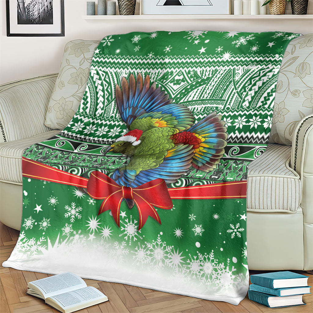 New Zealand Kea Bird Christmas Blanket Maori Inspired Knitted Patterns LT9 - Polynesian Pride
