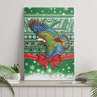 New Zealand Kea Bird Christmas Canvas Wall Art Maori Inspired Knitted Patterns LT9 - Polynesian Pride
