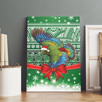 New Zealand Kea Bird Christmas Canvas Wall Art Maori Inspired Knitted Patterns LT9 - Polynesian Pride