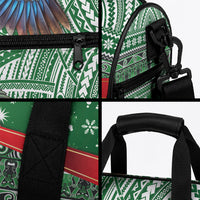 New Zealand Kea Bird Christmas Duffle Bag Maori Inspired Knitted Patterns LT9 - Polynesian Pride