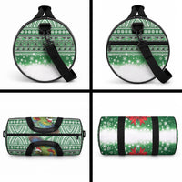 New Zealand Kea Bird Christmas Duffle Bag Maori Inspired Knitted Patterns LT9 - Polynesian Pride