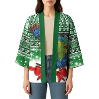 New Zealand Kea Bird Christmas Kimono Maori Inspired Knitted Patterns LT9 - Polynesian Pride