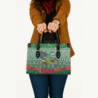 New Zealand Kea Bird Christmas Leather Bag Maori Inspired Knitted Patterns LT9 - Polynesian Pride