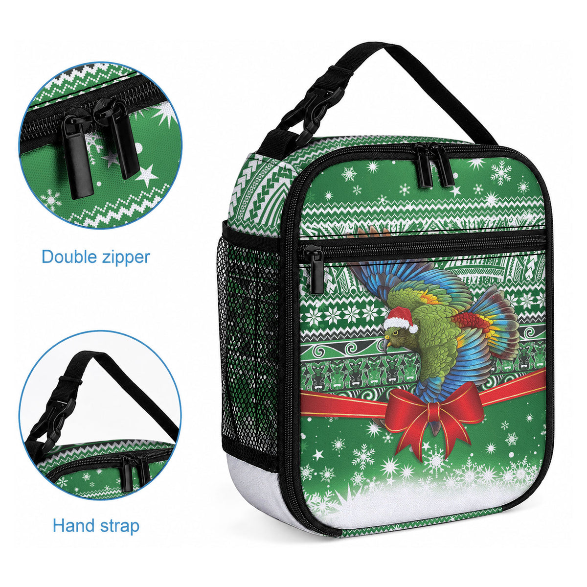 New Zealand Kea Bird Christmas Lunch Bag Maori Inspired Knitted Patterns LT9 - Polynesian Pride