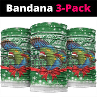 New Zealand Kea Bird Christmas Neck Gaiter Maori Inspired Knitted Patterns LT9 package One Size: 25*50cm Green - Polynesian Pride