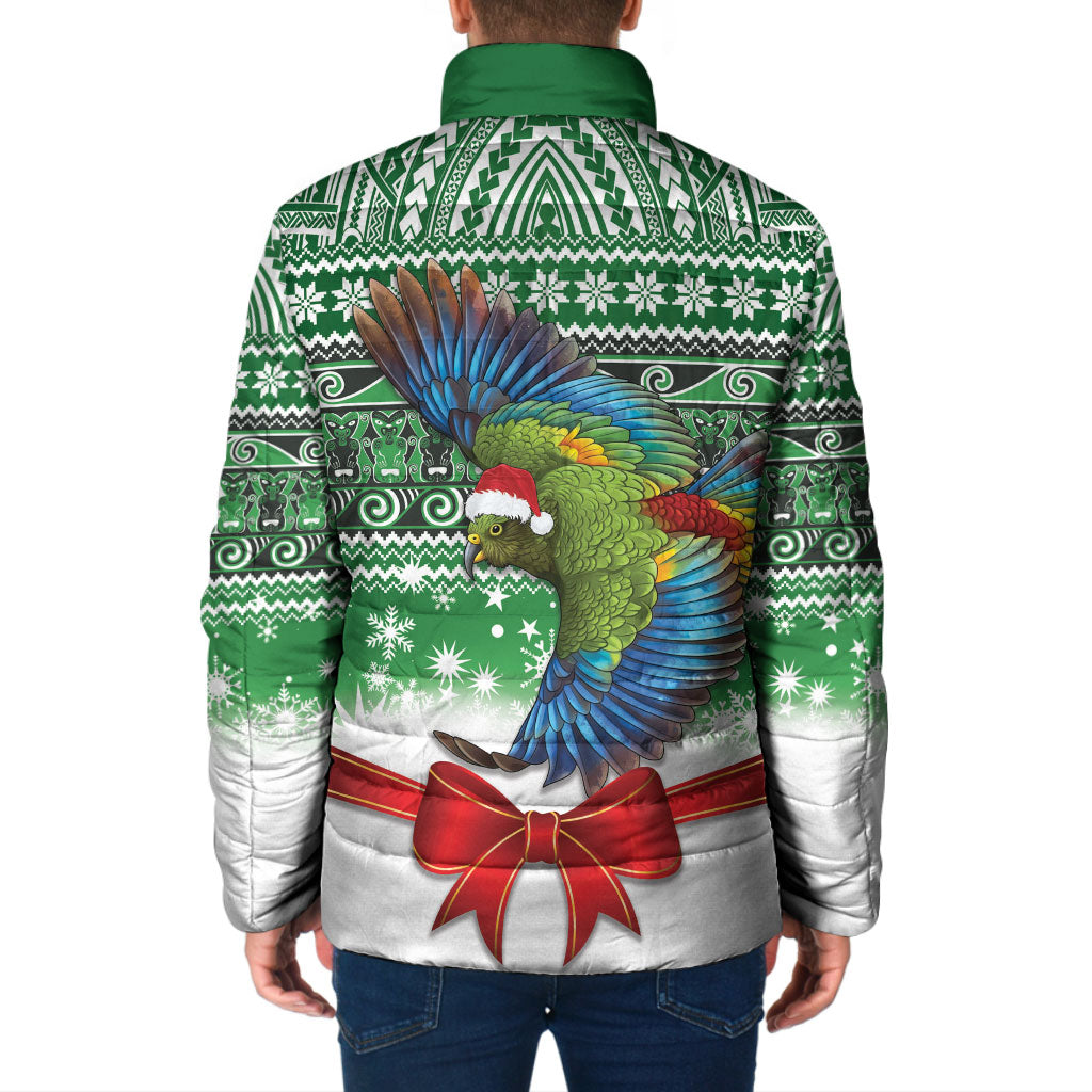 New Zealand Kea Bird Christmas Padded Jacket Maori Inspired Knitted Patterns LT9 - Polynesian Pride