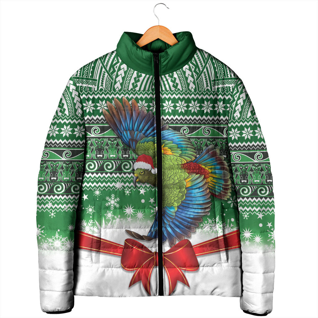 New Zealand Kea Bird Christmas Padded Jacket Maori Inspired Knitted Patterns LT9 - Polynesian Pride