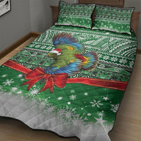 New Zealand Kea Bird Christmas Quilt Bed Set Maori Inspired Knitted Patterns LT9 - Polynesian Pride
