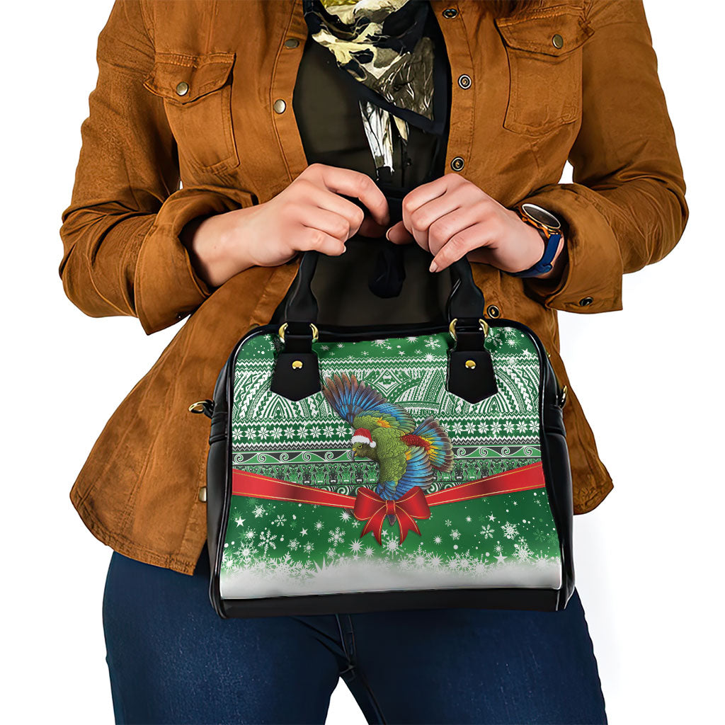 New Zealand Kea Bird Christmas Shoulder Handbag Maori Inspired Knitted Patterns LT9 - Polynesian Pride