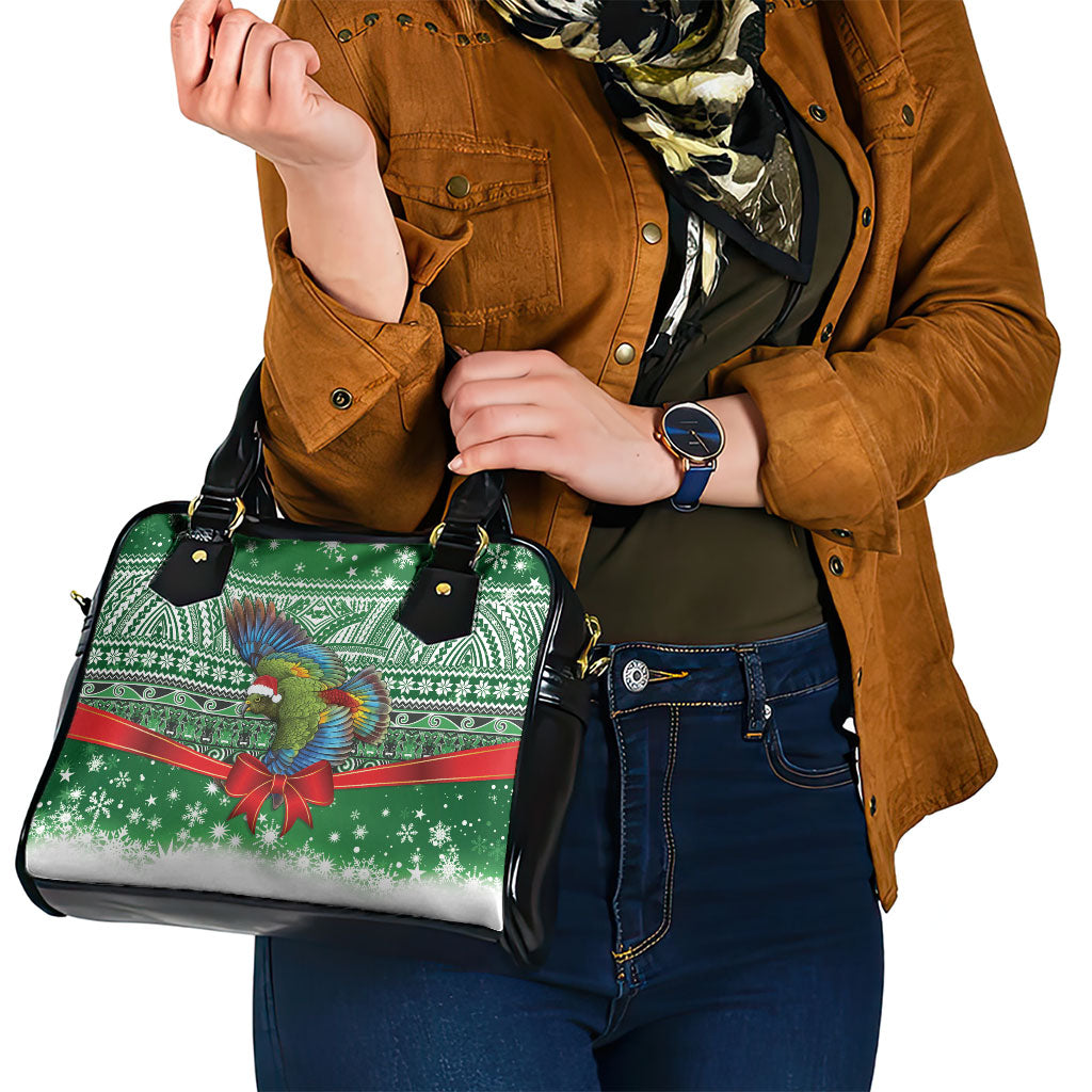 New Zealand Kea Bird Christmas Shoulder Handbag Maori Inspired Knitted Patterns LT9 - Polynesian Pride