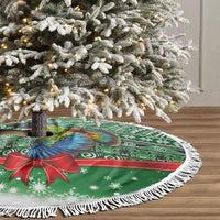 New Zealand Kea Bird Christmas Tree Skirt Maori Inspired Knitted Patterns LT9 - Polynesian Pride
