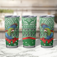 New Zealand Kea Bird Christmas Tumbler Cup Maori Inspired Knitted Patterns LT9 - Polynesian Pride