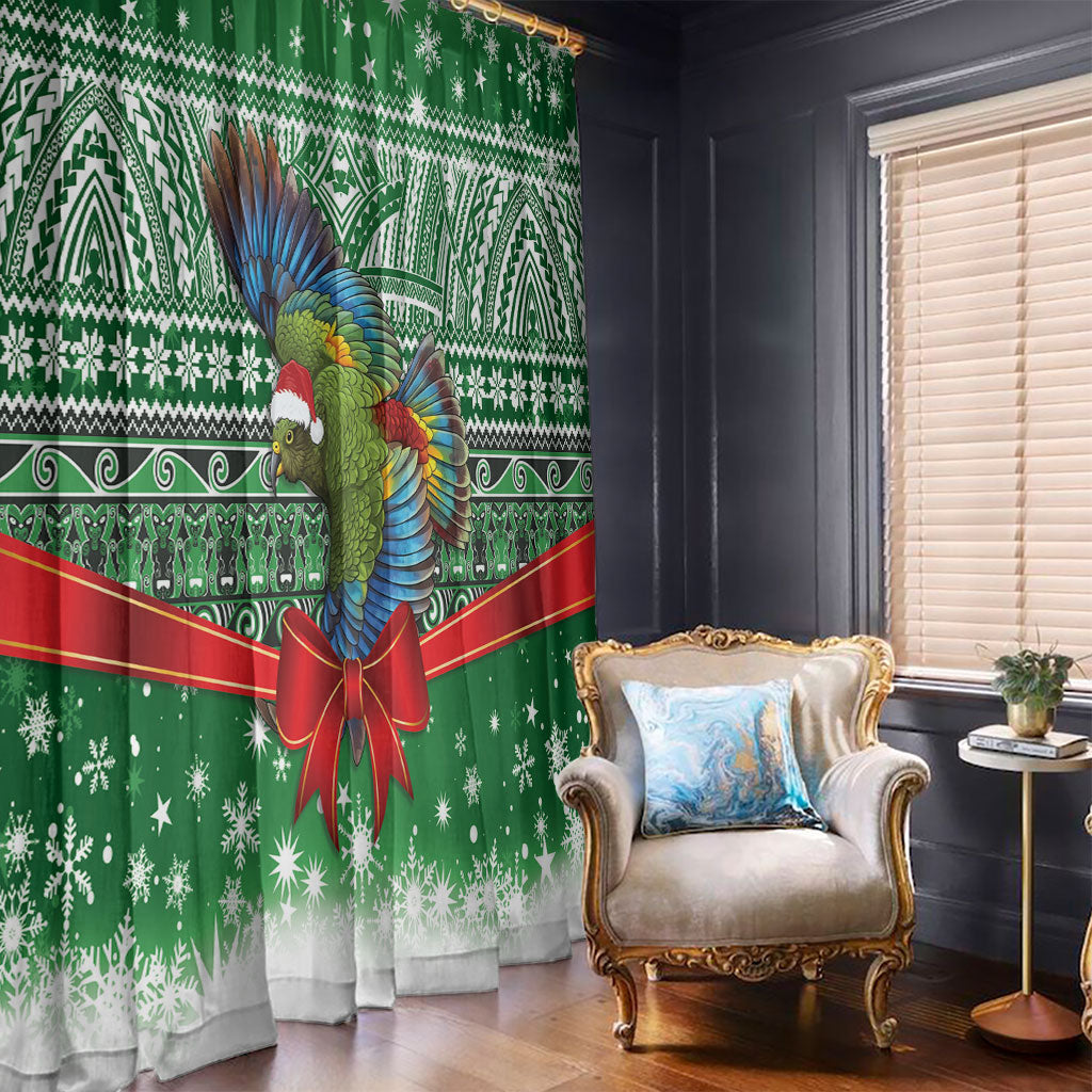 New Zealand Kea Bird Christmas Window Curtain Maori Inspired Knitted Patterns LT9 - Polynesian Pride