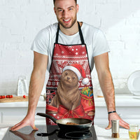 New Zealand Kekeno Seal Christmas Apron Maori Inspired Knitted Patterns LT9 - Polynesian Pride