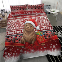 New Zealand Kekeno Seal Christmas Bedding Set Maori Inspired Knitted Patterns LT9 - Polynesian Pride