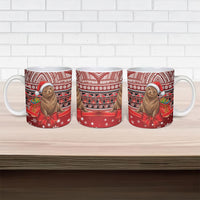 New Zealand Kekeno Seal Christmas Ceramic Mug Maori Inspired Knitted Patterns LT9 - Polynesian Pride