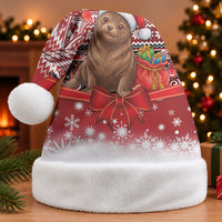 New Zealand Kekeno Seal Christmas Santa Hat Maori Inspired Knitted Patterns LT9 Without Fur Red - Polynesian Pride