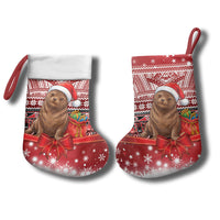New Zealand Kekeno Seal Christmas Stocking Maori Inspired Knitted Patterns LT9 - Polynesian Pride