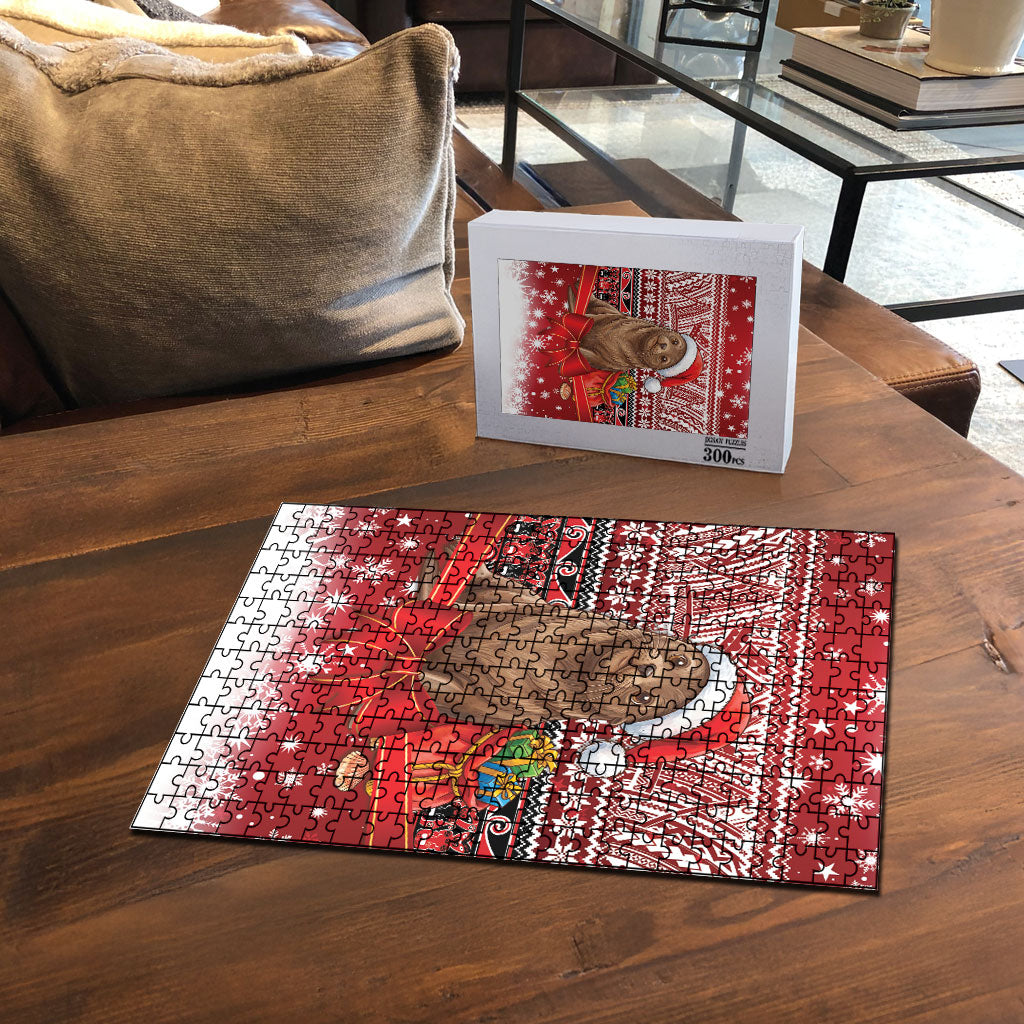 New Zealand Kekeno Seal Christmas Puzzle Maori Inspired Knitted Patterns LT9 - Polynesian Pride