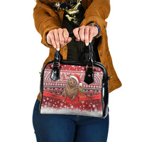 New Zealand Kekeno Seal Christmas Shoulder Handbag Maori Inspired Knitted Patterns LT9 One Size Red - Polynesian Pride