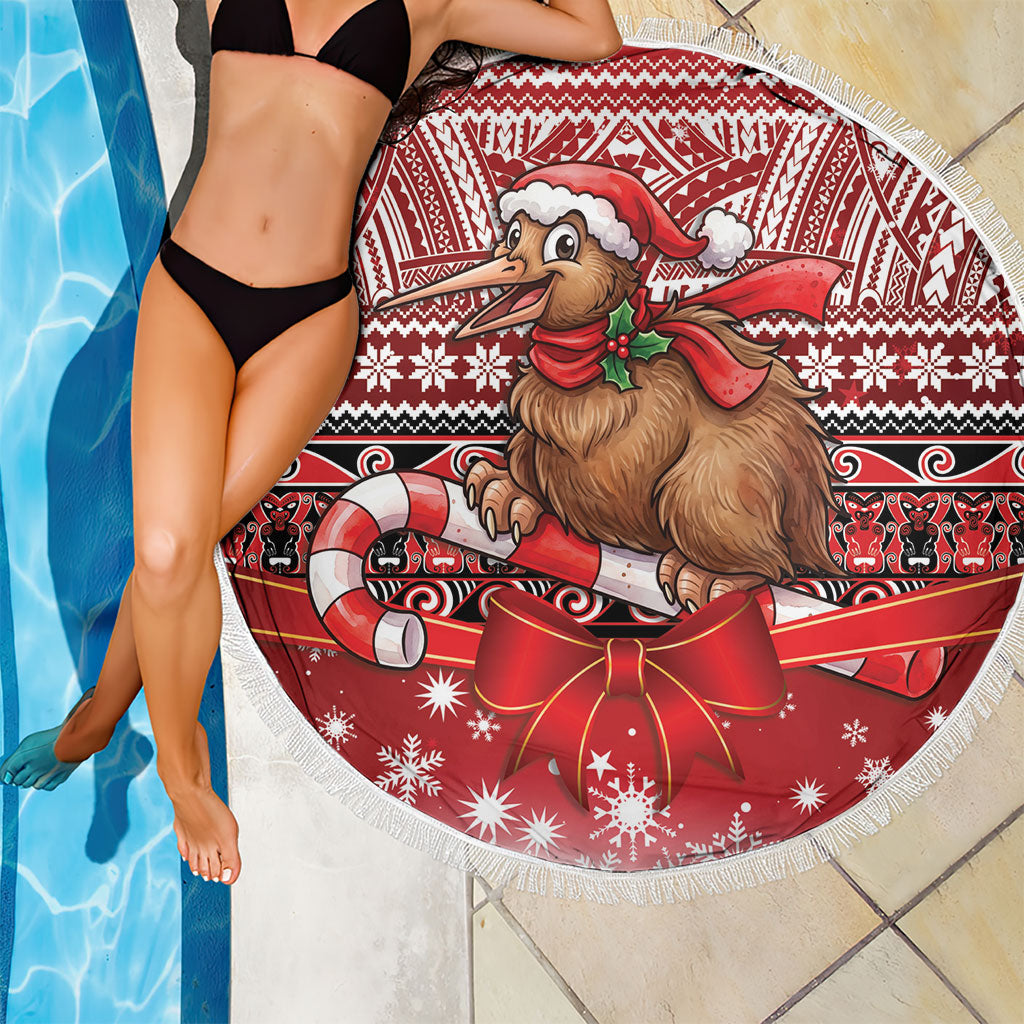 New Zealand Kiwi Bird Christmas Beach Blanket Maori Inspired Knitted Patterns LT9 - Polynesian Pride
