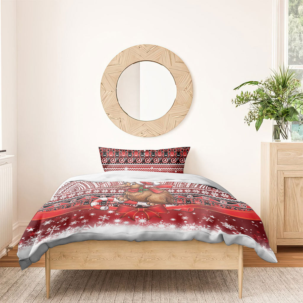 New Zealand Kiwi Bird Christmas Bedding Set Maori Inspired Knitted Patterns LT9 - Polynesian Pride