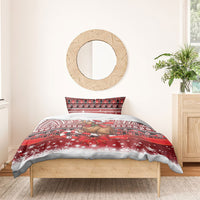 New Zealand Kiwi Bird Christmas Bedding Set Maori Inspired Knitted Patterns LT9 - Polynesian Pride