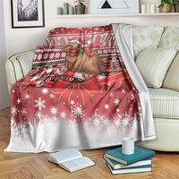 New Zealand Kiwi Bird Christmas Blanket Maori Inspired Knitted Patterns LT9 Red - Polynesian Pride