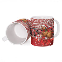 New Zealand Kiwi Bird Christmas Ceramic Mug Maori Inspired Knitted Patterns LT9 - Polynesian Pride