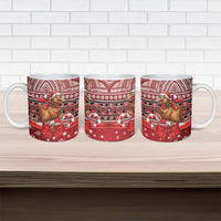 New Zealand Kiwi Bird Christmas Ceramic Mug Maori Inspired Knitted Patterns LT9 - Polynesian Pride