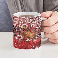 New Zealand Kiwi Bird Christmas Ceramic Mug Maori Inspired Knitted Patterns LT9 - Polynesian Pride