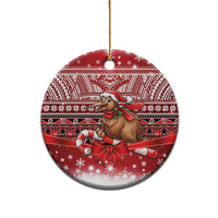 New Zealand Kiwi Bird Christmas Ceramic Ornament Maori Inspired Knitted Patterns LT9 - Polynesian Pride