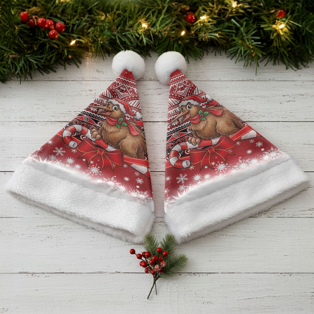 New Zealand Kiwi Bird Christmas Santa Hat Maori Inspired Knitted Patterns LT9 - Polynesian Pride