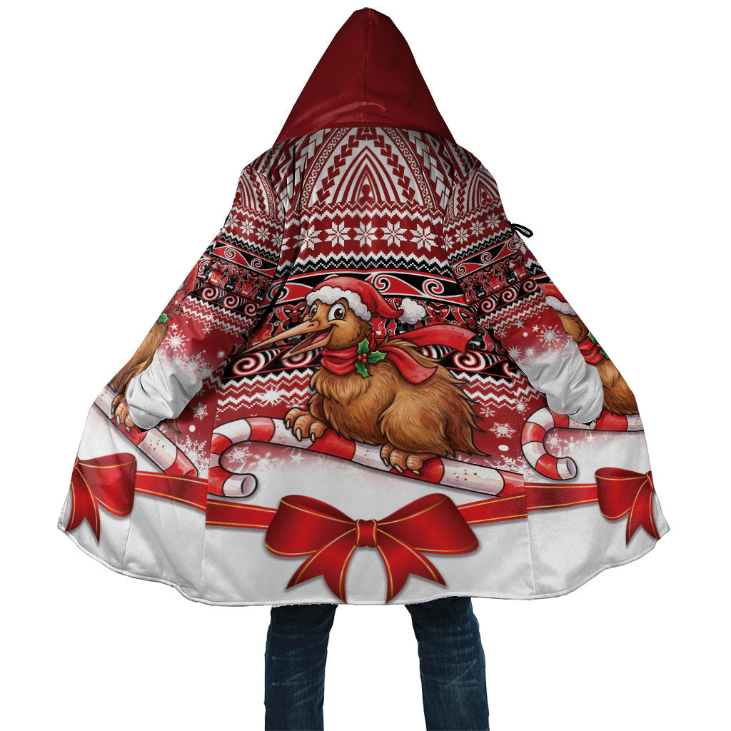 New Zealand Kiwi Bird Christmas Cloak Maori Inspired Knitted Patterns LT9 Unisex Red - Polynesian Pride