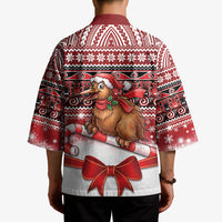 New Zealand Kiwi Bird Christmas Kimono Maori Inspired Knitted Patterns LT9 - Polynesian Pride