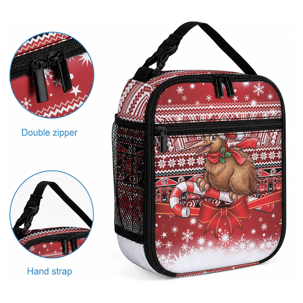 New Zealand Kiwi Bird Christmas Lunch Bag Maori Inspired Knitted Patterns LT9 - Polynesian Pride