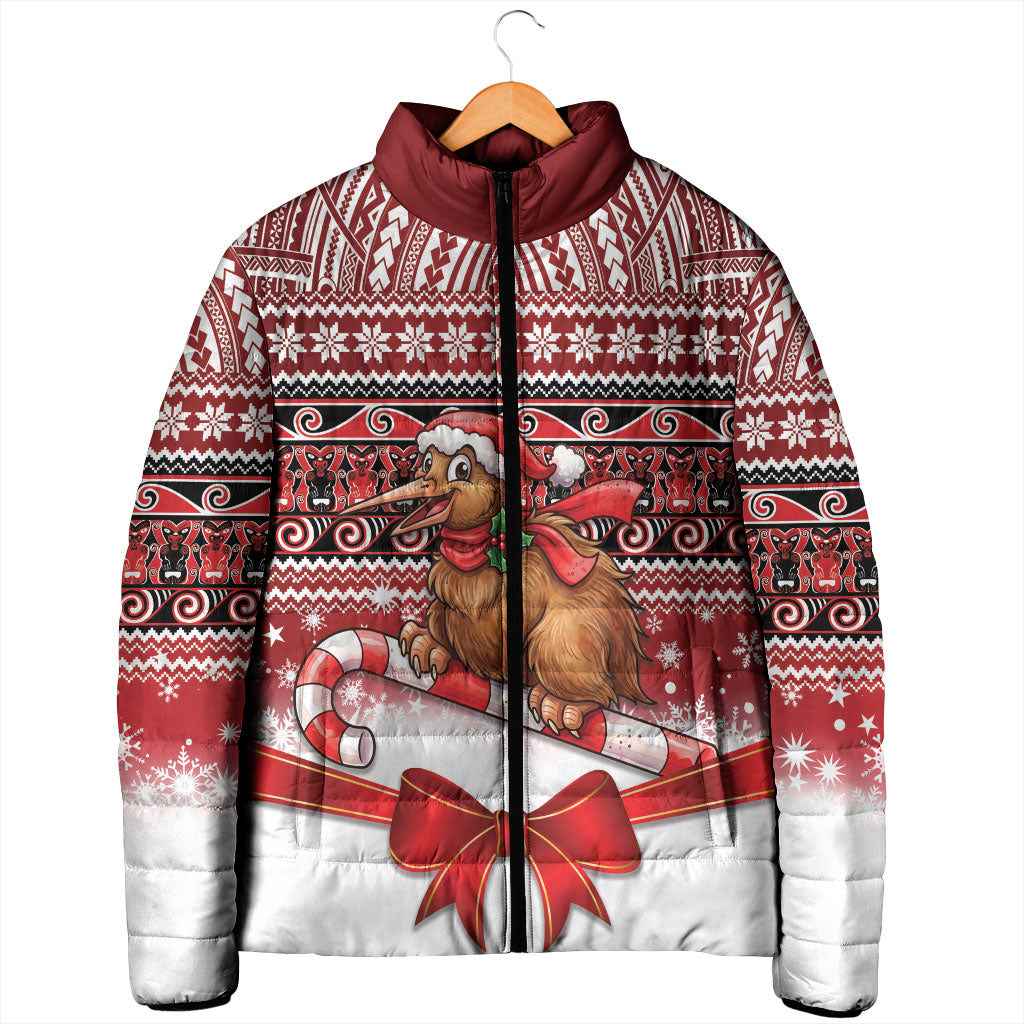 New Zealand Kiwi Bird Christmas Padded Jacket Maori Inspired Knitted Patterns LT9 - Polynesian Pride
