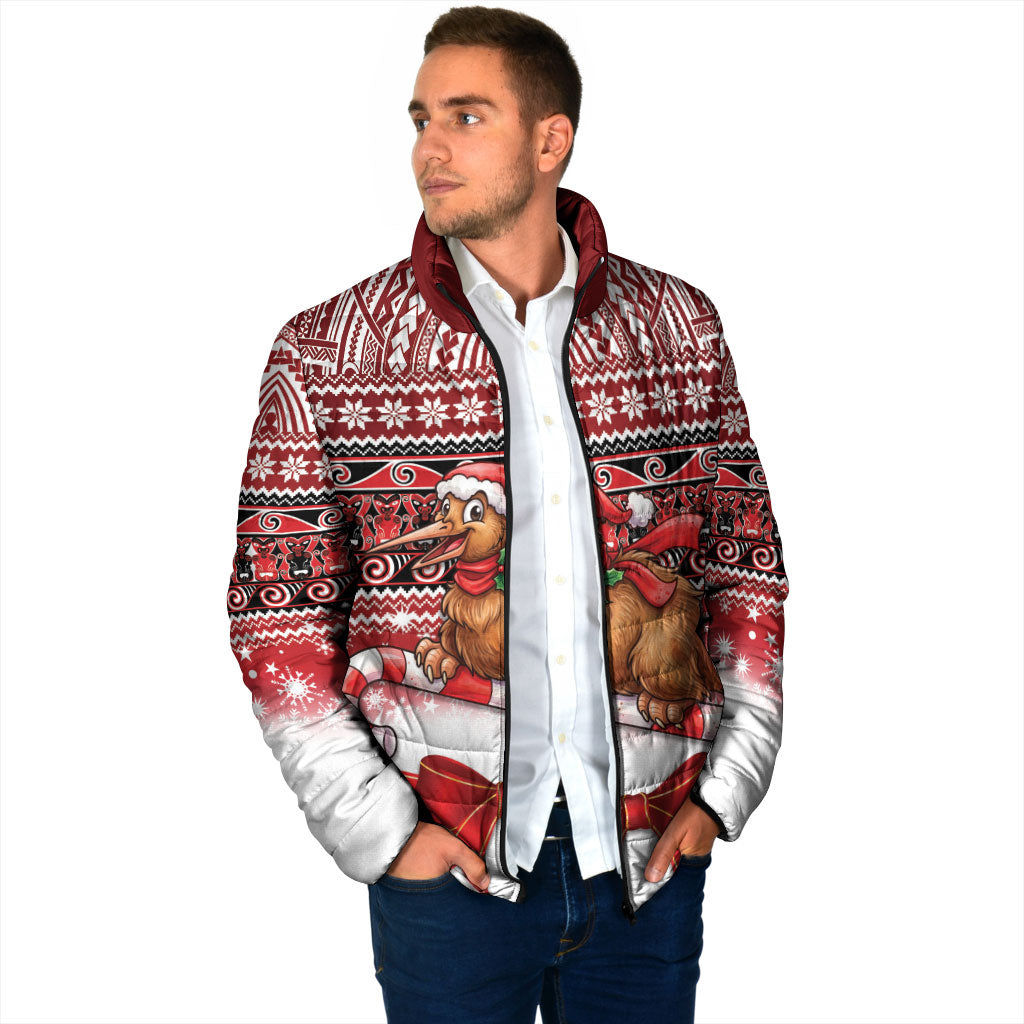 New Zealand Kiwi Bird Christmas Padded Jacket Maori Inspired Knitted Patterns LT9 - Polynesian Pride