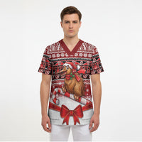New Zealand Kiwi Bird Christmas Scrub Top Maori Inspired Knitted Patterns LT9 - Polynesian Pride