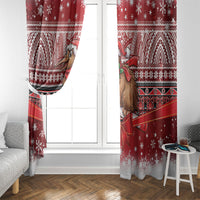 New Zealand Kiwi Bird Christmas Window Curtain Maori Inspired Knitted Patterns LT9 - Polynesian Pride