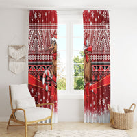 New Zealand Kiwi Bird Christmas Window Curtain Maori Inspired Knitted Patterns LT9 - Polynesian Pride
