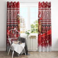 New Zealand Kiwi Bird Christmas Window Curtain Maori Inspired Knitted Patterns LT9 - Polynesian Pride