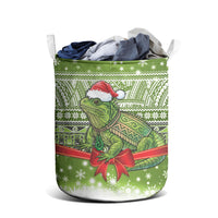 New Zealand Tuatara Christmas Laundry Basket Maori Inspired Knitted Patterns LT9 - Polynesian Pride