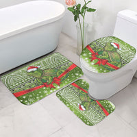 New Zealand Tuatara Christmas Bathroom Set Maori Inspired Knitted Patterns LT9 - Polynesian Pride