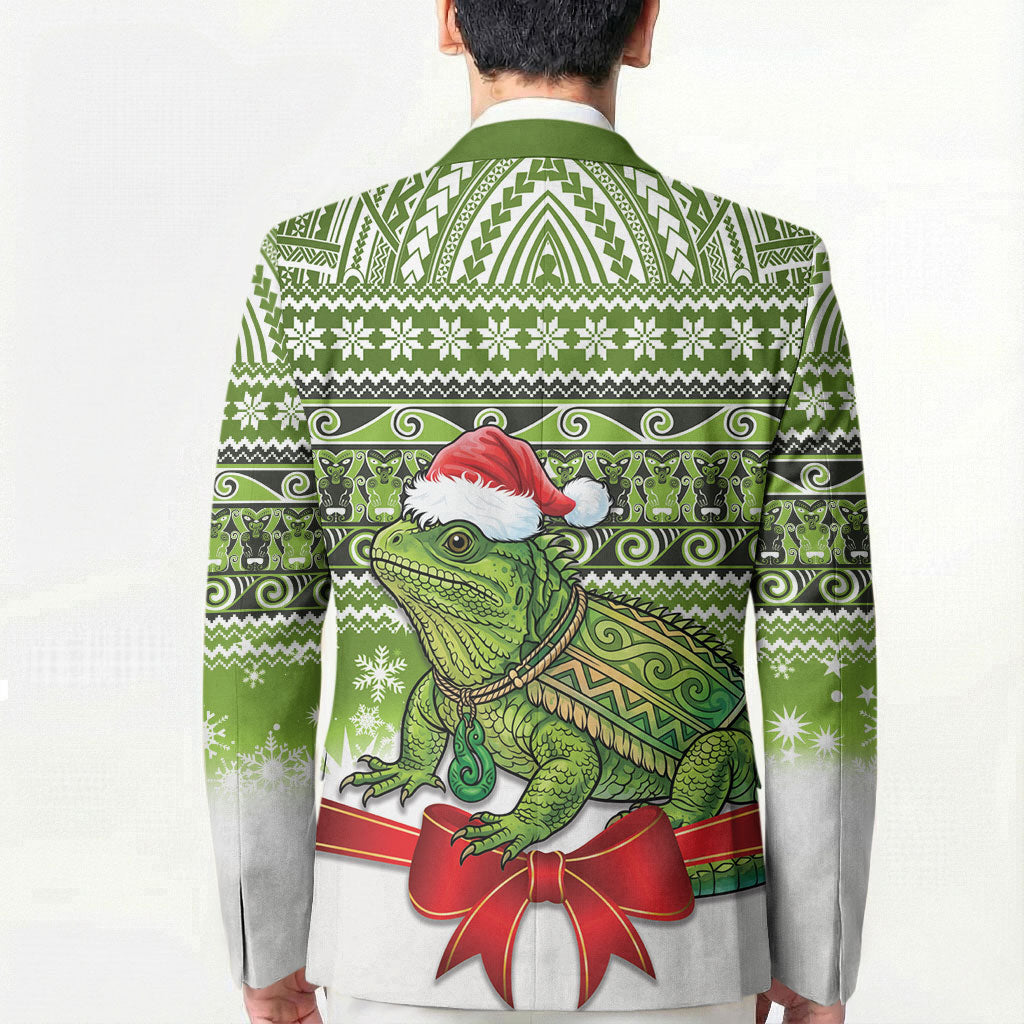 New Zealand Tuatara Christmas Blazer Maori Inspired Knitted Patterns LT9 - Polynesian Pride
