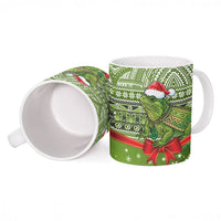 New Zealand Tuatara Christmas Ceramic Mug Maori Inspired Knitted Patterns LT9 - Polynesian Pride