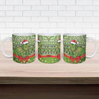New Zealand Tuatara Christmas Ceramic Mug Maori Inspired Knitted Patterns LT9 - Polynesian Pride