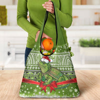 New Zealand Tuatara Christmas Grocery Bag Maori Inspired Knitted Patterns LT9 - Polynesian Pride