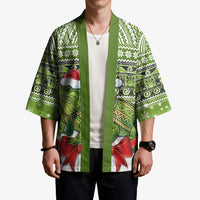 New Zealand Tuatara Christmas Kimono Maori Inspired Knitted Patterns LT9 - Polynesian Pride
